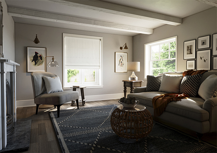 Laura Ashley Candy Stripe, Steel - Twist&Fit Roman Blind - Image 7
